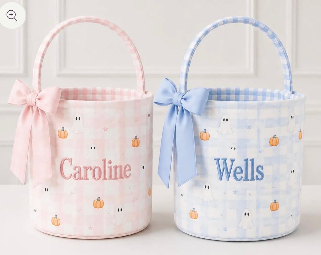 Gingham Trick or Treat Baskets